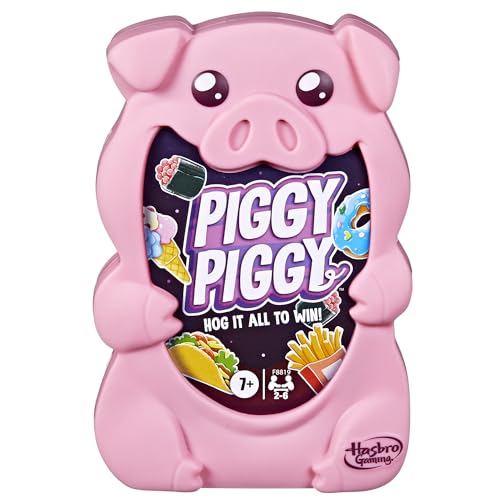 Hasbro Gaming Piggy Piggy Card Game | Family Games for Kids, Teens, and Adults | 2 to 6 Players I 20 Mins. Average | Quick-Playing Travel Games | Fun Summer Activities | Vacation Essentials | Ages 7+