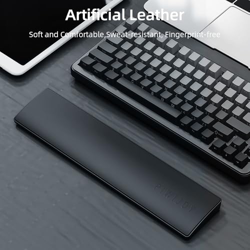 Ergonomic Keyboard Wrist Rest, Memory Foam Wrist Support Pad with PU Leather Surface, Non-Slip Base, Sweat-Resistant Design for Mechanical Keyboards, Laptop, Office, Gaming and Typing
