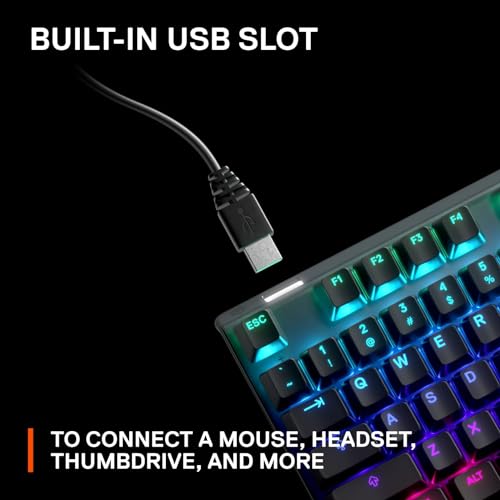 SteelSeries Apex Pro HyperMagnetic Gaming Keyboard — Adjustable Actuation — OLED Screen — RGB – USB Passthrough - size: Pro Full Size, style: Gen 2 Wired