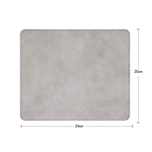 Non-Slip Rubber Base Mousepad for Laptop Computer PC Personality Desings Gaming Mouse Pad Mat 9.45 X 7.87 inch (Leahter Mouse Pad-Gray, 9.45 X 7.87 inch) - color: Leahter Mouse Pad-Gray