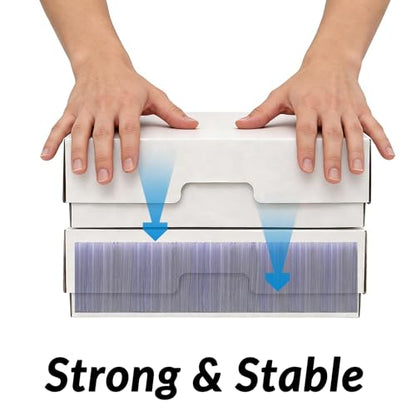 2-Pack Trading Card Storage Box,8000 Count,Bulk Box For Card With Dividers&Labels,Toploder Card Storage Box for TCG/Magic/Mtg Basketball Cards, Collectible Trading Card Boxes - style: 5 Row-2 pack