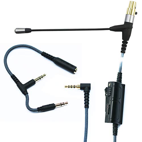 Boom Microphone Cable Compatible with Headphones AKG K240, K240S, K240MK II, Q701, K702, K271s, K271 MKII, Boompro Gaming Mic Compatible with Controller PlayStation PS4 or Xbox One, PC (150CM)