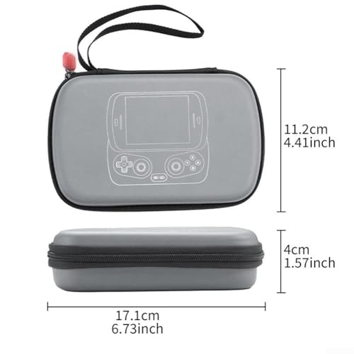 Hard Carrying Case for Anbernic RG Slide Console, Flannel Protection, Compact Travel Storage, Grey