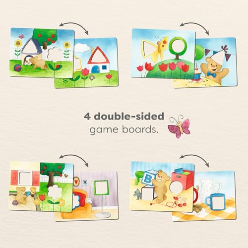 HABA My Very First Games – Teddy’s Colors & Shapes Educational Games & Toddler Activities with Wooden Pieces for Learning Colors, Shapes & Turn-Taking