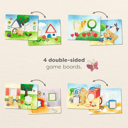 HABA My Very First Games – Teddy’s Colors & Shapes Educational Games & Toddler Activities with Wooden Pieces for Learning Colors, Shapes & Turn-Taking