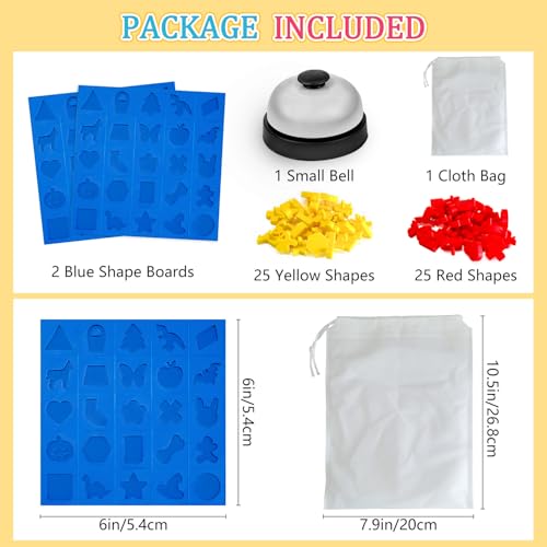 Shape Matching Board Game for Kids 5+ Sorting Shapes and Pieces Puzzle Toy Solo or 2-Player Duel Mode Preschool Games Gifts for Classroom Birthday Back to School Halloween Thanksgiving Christmas