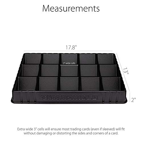 TitanShield Stackable Heavy Duty Card Sorting Tray | Compatible with Pokemon, Baseball, Magic The Gathering MTG, TCG Trading Cards | (Two Trays)