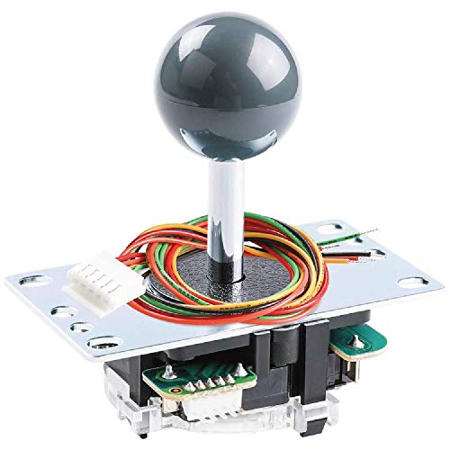 Sanwa JLF-TP-8YT Joystick + Sanwa 8 pcs OBSF-30 Push Button Bundle Kit Color : Gray - for Arcade Game 4 & 8 Way Adjustable, Compatible with Catz Mad SF4 Tournament Joystick S@NWA - color: Gray