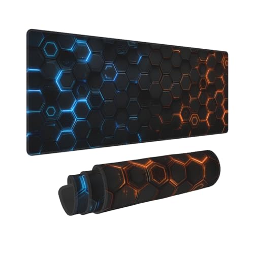 Extended Gaming Mouse Pad, Large Mouse Mat, XL Desk Pad for Keyboard and Mouse, Non-Slip Rubber Base & Stitched Edges for Gamer Office 31.5x11.8 in - color: 8