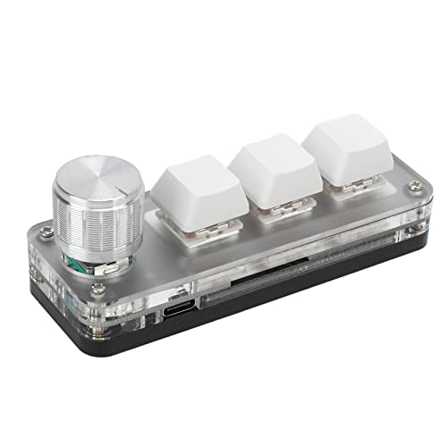 Dioche Mini Keypad RGB Mechanical One-Handed Gaming Keyboard - Custom Shortcut Functions for Office/Music/Industrial Control - 3 Keys, Plug and Play