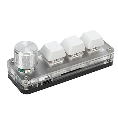Dioche Mini Keypad RGB Mechanical One-Handed Gaming Keyboard - Custom Shortcut Functions for Office/Music/Industrial Control - 3 Keys, Plug and Play