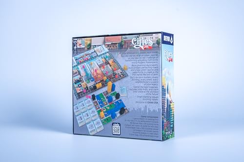 Devir - Cities USA Board Game, Modern City Building Strategy Game with Worker Placement for Adults & Kids, 2–4 Players, Ages 10+, 35 Playtime, (English Version) - color: City Usa