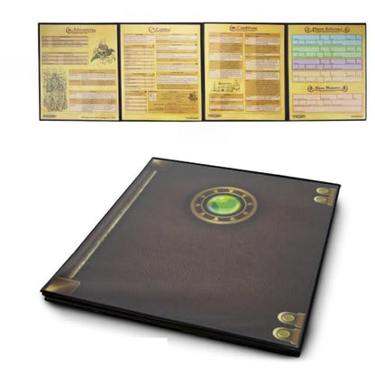Deluxe Masters Tome Green Customizable 4 Panel Screen - Includes Bonus Inserts!