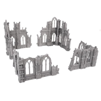Sci-Fi Ruin Set 2 Bundle (2 Sets) for Wargames and RPGs 28mm 32mm Miniatures - style: Two Sets