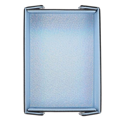 Dice Tray PU Leather Mat Magnetic Folding Dice Rolling Tray Holder Laser Gradient Rectangle Storage Box Perfect for DND Table Games & Entryway & Nightstand Organizer (Sky Blue) - color: Sky Blue