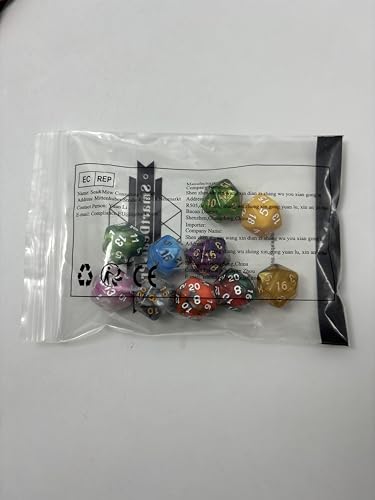 SmartDealsPro 10-Pack 20 Sided Dice D20 Polyhedral Dice for DND RPG MTG Table Game (Double Color) - color: Double Color