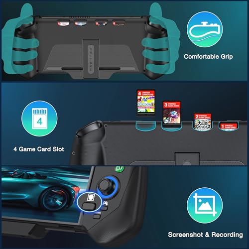 Switch Controller for Nintendo Switch/OLED, Wired Switch Pro Remote Controller with Hall Effect Joystick and Turbo/4 Game Slot/Dual Motor,Handheld Joypad Replacement for Nintendo Switch Controller - color: Black