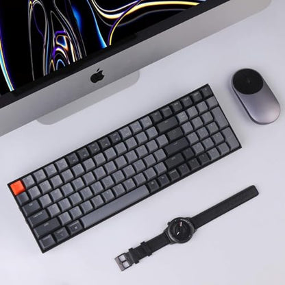 Keychron K4 96% Layout 100 Keys Wireless Bluetooth 5.1/Wired USB Mechanical Gaming Keyboard with Keychron Super Brown Switch White LED Backlight N-Key Rollover for Mac Windows PC-Version 2 - color: Keychron Super Brown Switch, size: Version 2