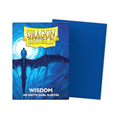 Dragon Shield | Matte Dual Standard Size Card Sleeves | 100 CT - Smooth & Tough Premium TCG Sleeves - Compatible with Pokemon, Flesh & Blood, One Piece & Magic the Gathering | Wisdom - color: Midnight Blue