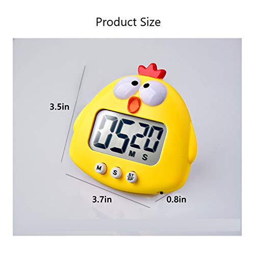 Kitchen Timer, Cute Cartoon Animal Countdown, Digital Cooking Timer with Magnetic, LCD Large-Screen Visual Clock, Hangable Alarm Clock with Stand，for Cooking Bake Sport Game (Timer-XG) - color: Timer-xg