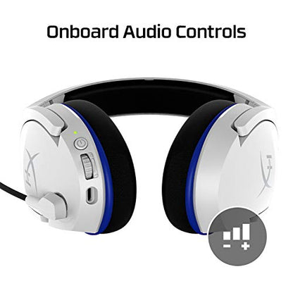 HyperX HHSS1C-KB-WT/G Cloud Stinger Core – Wireless Gaming Headset, for PS4, PS5, PC, Lightweight, Durable Steel Sliders, Noise-Cancelling Microphone - White
