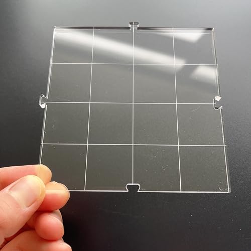 9 Pieces Modular Acrylic Map Tiles, 1-Inch Grid, 3mm Thick, Dry-Erase Surface for Tabletop Games