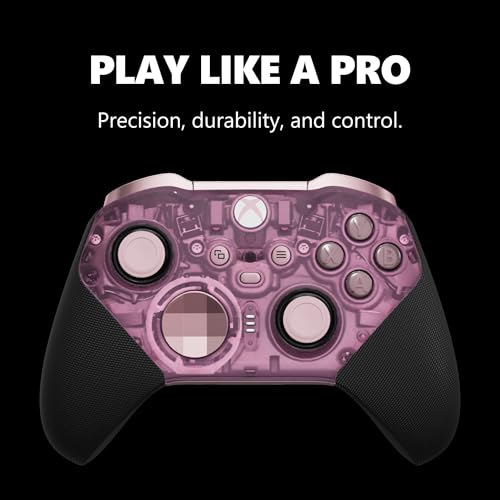 Xbox Wireless Gaming Controller | Elite Series 2 Core | Translucent Pink | Console, PC, and Cloud Devices | Adjustable Thumbsticks | Trigger Locks - color: Translucent Pink