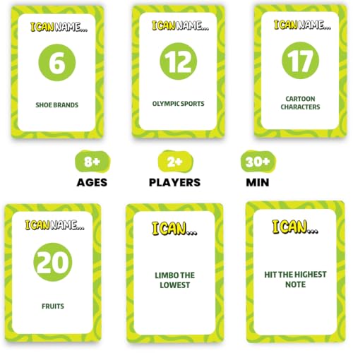 I Can Name... | Fast-Paced Family Party Game of Bidding & Brainpower | Hilarious Card Game Night, Party Game for Teens and Adults, for Groups and Gatherings | 325 Fun Challenge Cards | Ages 8+
