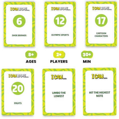 I Can Name... | Fast-Paced Family Party Game of Bidding & Brainpower | Hilarious Card Game Night, Party Game for Teens and Adults, for Groups and Gatherings | 325 Fun Challenge Cards | Ages 8+