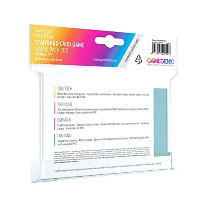 Gamegenic Card Sleeves – Clear 200 CT – MGT Card Sleeves are Smooth & Tough – Compatible with Pokemon, Yugioh, & MTG Magic The Gathering Card Sleeves