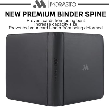 Card Binder 12 Pocket,Trading Card Binder Holds up to 1200 Cards with 50 Sleeves,Zipper Card Holder Album Compatible with TCG Card/Game Cards/Sports Card - color: Black, size: 12 Pocket 1200