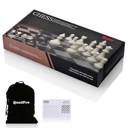 Magnetic Travel Chess Set 9.84 Inches with Folding Chess Board Educational Toys for Kids and Adults, 2 Players