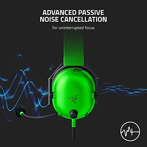 Razer BlackShark V2 X Gaming Headset, 3.5mm Audio Jack, Green - color: Green, size: 3.5 mm, style: PC