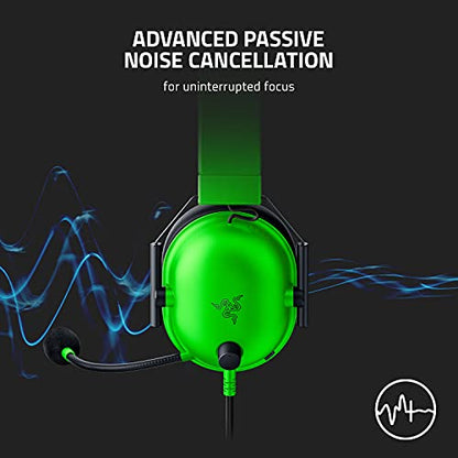 Razer BlackShark V2 X Gaming Headset, 3.5mm Audio Jack, Green - color: Green, size: 3.5 mm, style: PC