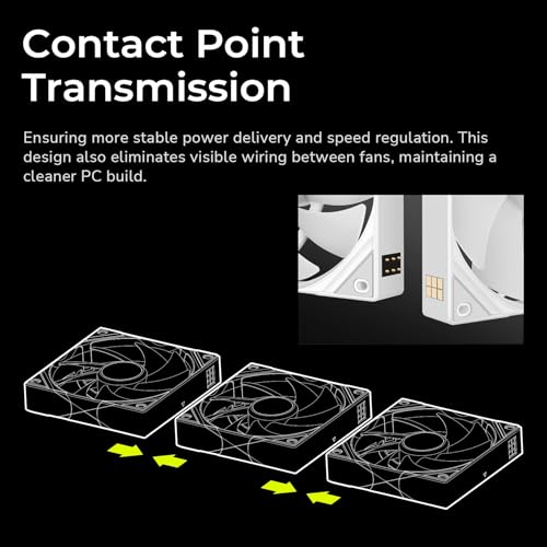TRYX ROTA SL ARGB White 120mm Case Fan 3in1 Pogo-Pin Connection with Magnetic Cable Gen2 ARGB Light Quiet PC Case Fan - color: 3in1 White, size: Regular Fan