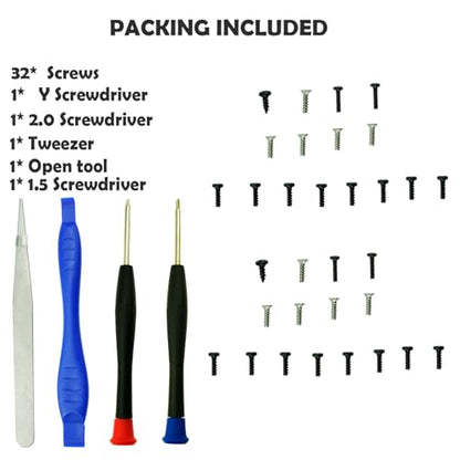 CTHTBZ 32PCS Repair Full Housing Board Screws Set Replacement for Nintendo Switch Pro Controller,With Screwdriver Kit,Tweezer Opening Tools