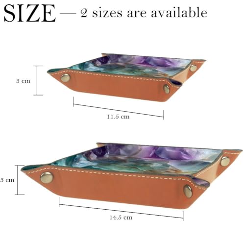 Agate Marble Dice Tray Folding Square PU Leather Dice Rolling Tray | Portable Dice Trays for Dice Games Like RPG, DND and Other Table Games, Folded 4.5x4.5x1.2inch - color: Agate Marble