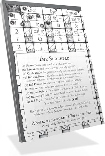 Grandpa Beck's Games Skull King Replacement Score Pads | Official replacement score pads for Skull King, making it easy to track bids, tricks, bonuses, and final scores. - style: Score Pads