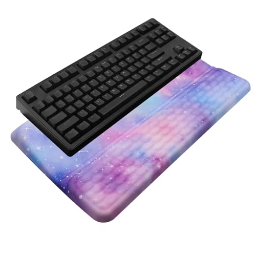 Computer Keyboard Stand with Wrist Rest, Ergonomic Tilted Keyboard Holder - Keyboard Riser with Wrist Pad - Keyboard Tray Support for Office Home -Colorful Stars - color: Keyboard Stand-colorful Stars