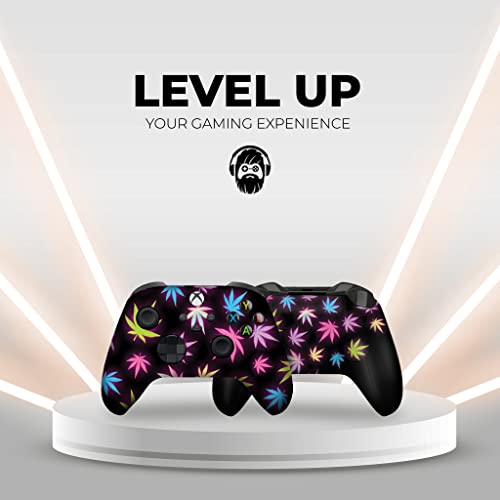 DreamController Neon Weed Custom X-box Controller Wireless compatible with X-box One/Series X/S Proudly Customized in USA with Permanent HYDRO-DIP Printing(NOT JUST A SKIN) (MODDED) - color: Neon Weed, size: Modded - Front & Back Print
