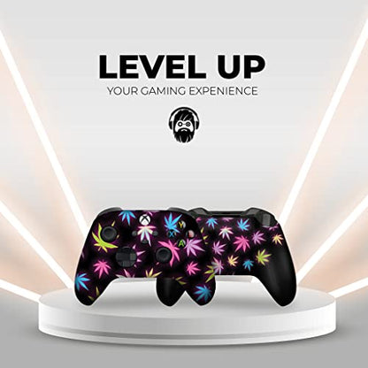 DreamController Neon Weed Custom X-box Controller Wireless compatible with X-box One/Series X/S Proudly Customized in USA with Permanent HYDRO-DIP Printing(NOT JUST A SKIN) (MODDED) - color: Neon Weed, size: Modded - Front & Back Print