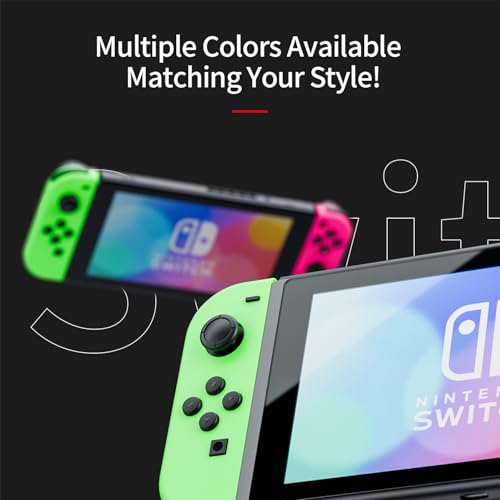 Tideal Set of Replacement Controller for Nintendo Switch - Compatible with Nintendo Switch (1) / OLED/Lite - Dual Vibration/Motion Control / 6-Axis Gyro (Green & Pink) - color: Green & Pink