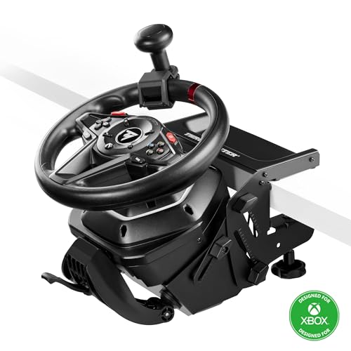 Thrustmaster T128 SimTask Truck & Farming Sim Wheel Pack - XBOX & PC | Force-feedback base, T2PM pedals, steering kit, 900-degree rotation, metal flat-mount clamp, 3-axis height adjustment - style: T128X & Steering Kit Bundle
