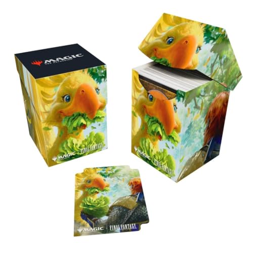 Ultra Pro - Final Fantasy x Universes Beyond Gysahl Greens 100+ Deck Box for Magic: The Gathering | Trading Card Accessories, Collectible Card Game Gear, Fantasy Gaming Supplies - style: Gysahl Greens