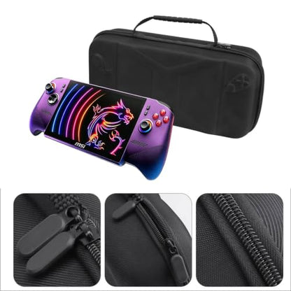 EVA Carrying Case for MSI Claw 8 EX AI+ Handheld Console, Shockproof Travel Bag with Joystick Protection, Hard Shell Storage Pouch for Gaming Accessories