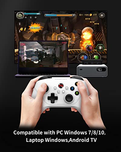 BEITONG Asura 2 Pro Game Wireless Controller - Hall Effect Trigger, ALPS Joystick, Gaming Gamepad for PC/Steam/Android TV/Tesla, Programmable M Buttons (White)