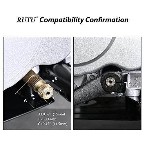 RUTU Folding Gear Shifter Shift Lever, Aluminum Dirt Bike Shift Lever, Compatible with XR50 CRF50 XR CRF 50cc 70cc 90cc 110cc 125c Motorcycle, Dirt Pit Bike Lifan 6061 Aviation Aluminum - color: Black, male-female bolt