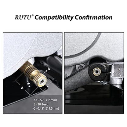 RUTU Folding Gear Shifter Shift Lever, Aluminum Dirt Bike Shift Lever, Compatible with XR50 CRF50 XR CRF 50cc 70cc 90cc 110cc 125c Motorcycle, Dirt Pit Bike Lifan 6061 Aviation Aluminum - color: Black, male-female bolt