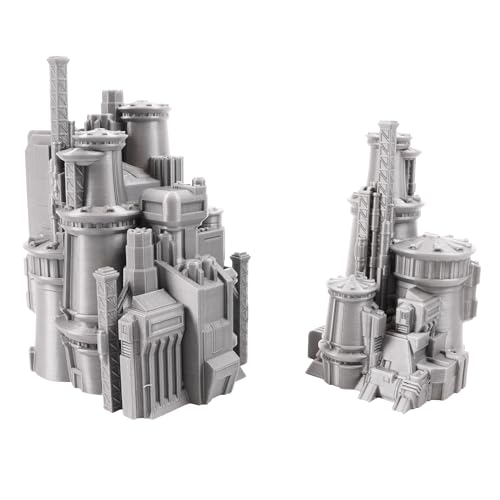 6mm Sci-Fi Cityscape Bundle 3 - Tabletop Terrain for Miniatures Games Such as Epic Battletech Adeptus Titanicus (Bundle 3) - size: Bundle 3 without Hexes