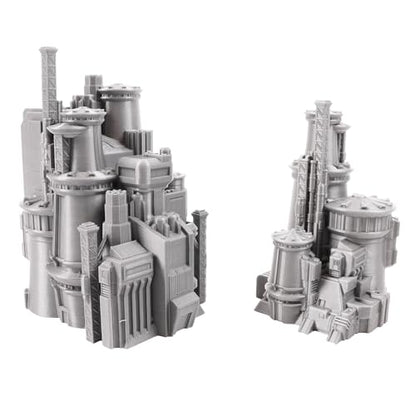 6mm Sci-Fi Cityscape Bundle 3 - Tabletop Terrain for Miniatures Games Such as Epic Battletech Adeptus Titanicus (Bundle 3) - size: Bundle 3 without Hexes